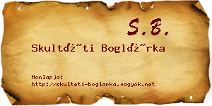 Skultéti Boglárka névjegykártya